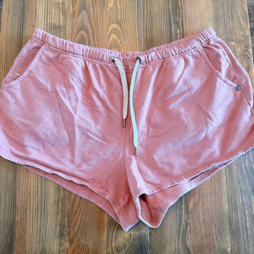Vuori Pink Terry Cloth Lounge Shorts
